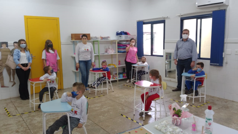 EDUCACAO INFANTIL INICIA  AULAS PRESENCIAIS ESCALONADAS